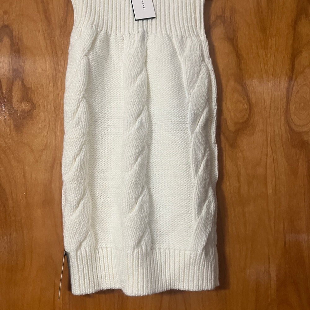 JLUXLABEL White Cable Knit Skirt